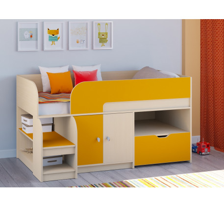 Кровать-чердак Астра-9.2 для мальчика, спальное место 160х80 см